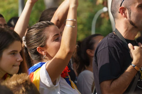 Barcelona, Katalonya, İspanya, 21 Eylül 2017: Ayaklanmalar Katalan insanlar için İspanyol hükümeti karar referandum hakkında-catalunya'nın bağımsızlığını protesto