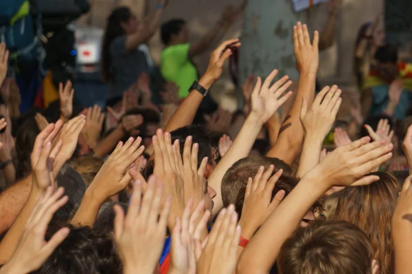 Barcelona, Katalonya, İspanya, 21 Eylül 2017: Ayaklanmalar Katalan insanlar için İspanyol hükümeti karar referandum hakkında-catalunya'nın bağımsızlığını protesto