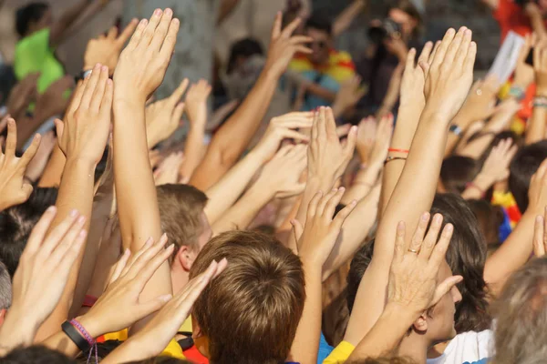 Barcelona, Katalonya, İspanya, 21 Eylül 2017: Ayaklanmalar Katalan insanlar için İspanyol hükümeti karar referandum hakkında-catalunya'nın bağımsızlığını protesto