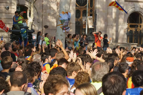 Barcelona, Katalonya, İspanya, 21 Eylül 2017: Ayaklanmalar Katalan insanlar için İspanyol hükümeti karar referandum hakkında-catalunya'nın bağımsızlığını protesto