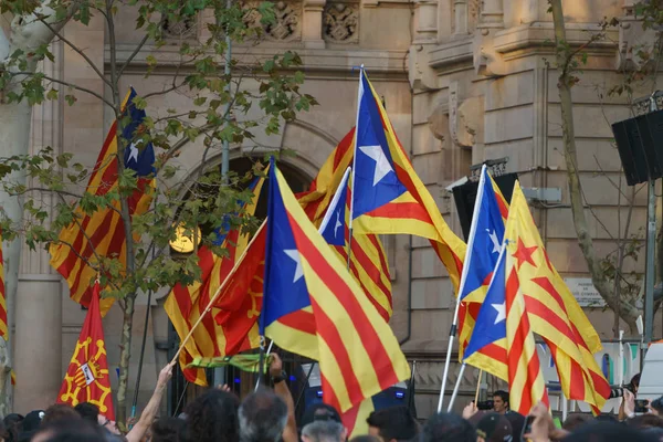 Barcelona, Katalonya, İspanya, 21 Eylül 2017: Ayaklanmalar Katalan insanlar için İspanyol hükümeti karar referandum hakkında-catalunya'nın bağımsızlığını protesto