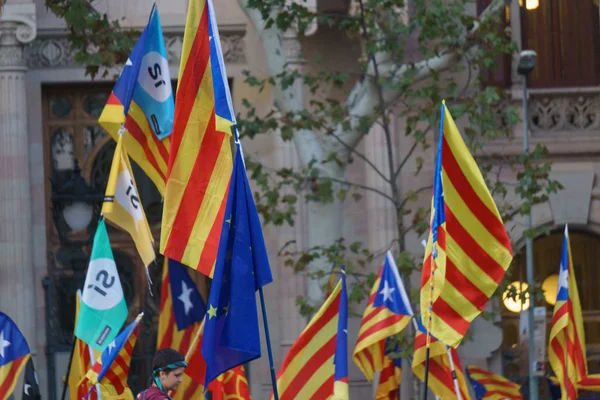 Barcelona, Katalonya, İspanya, 21 Eylül 2017: Ayaklanmalar Katalan insanlar için İspanyol hükümeti karar referandum hakkında-catalunya'nın bağımsızlığını protesto