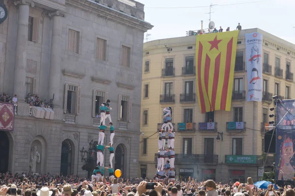Барселона Каталония Сентября 2017 Года Кастро Время Вечеринки Merce Барселоне — стоковое фото