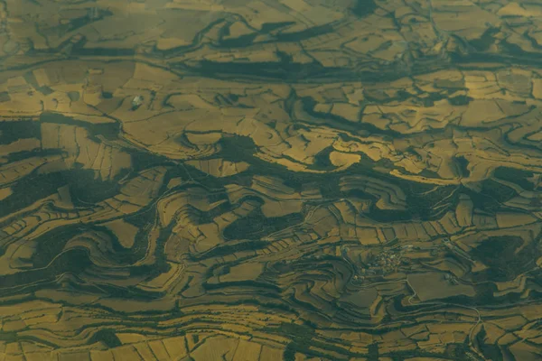 飛行機から空中景観レリーフ — ストック写真