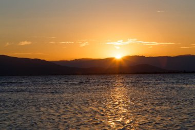 günbatımı ebro delta doğa rezerv. Catalonia