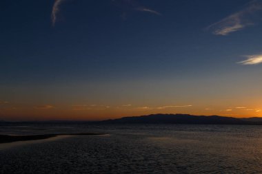 Güzel bir günde Deltası'nda günbatımı