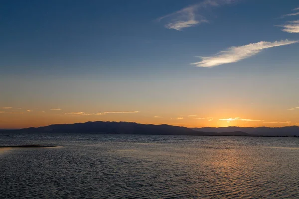 美しい日にデルタの夕日 — ストック写真