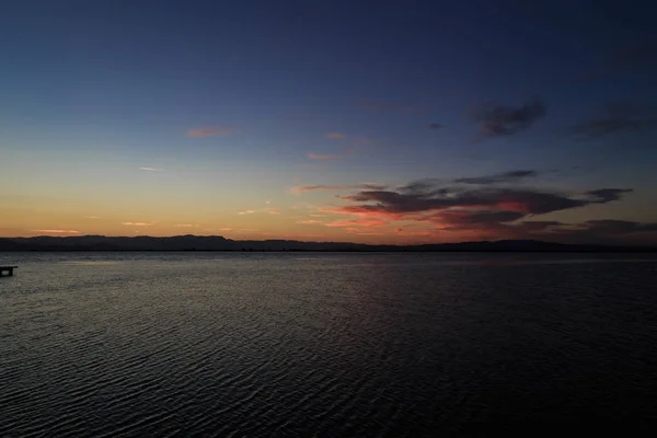 エブロ川デルタの夕日 — ストック写真