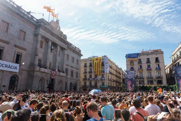 Barcelona Catalonia September 2017 Castellers Barcelona — Stockfoto