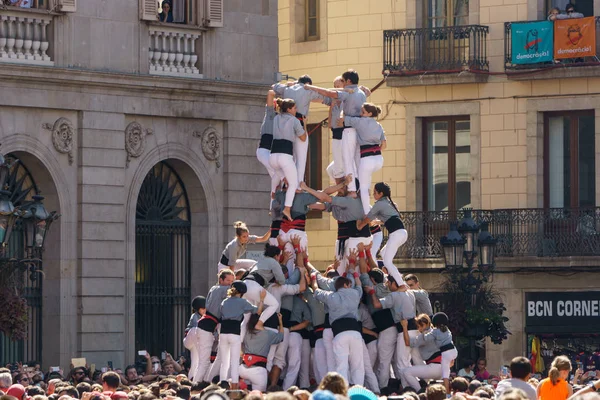 Barcelona Cataluña Septiembre 2017 Castellers Barcelona Celebración — Foto de Stock