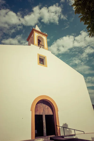 Ibiza San Juan Bautista Straatmening Typische Mediterrane Bouw — Stockfoto