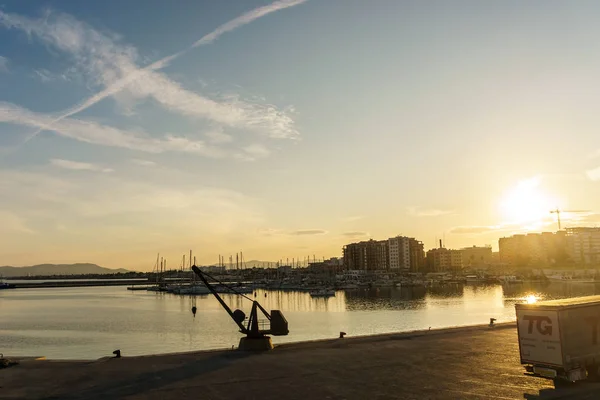 Vinaros Ισπανία Σεπτεμβρίου 2017 Vinaros Θέα Από Λιμάνι Στο Ηλιοβασίλεμα — Φωτογραφία Αρχείου