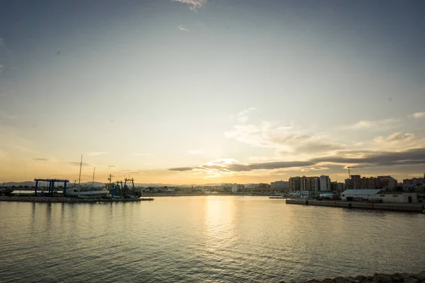 Vinaros Ισπανία Σεπτεμβρίου 2017 Vinaros Θέα Από Λιμάνι Στο Ηλιοβασίλεμα — Φωτογραφία Αρχείου