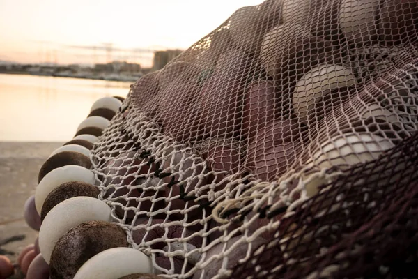 有浮子的渔网 — 图库照片
