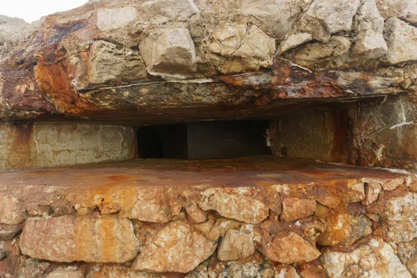 Bunker Pedra Espanha Durante Guerra Civil Espanha Muitos Dos Bunkers — Fotografia de Stock