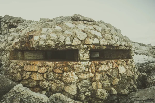 Bunker Pedra Espanha Durante Guerra Civil Espanha Muitos Dos Bunkers — Fotografia de Stock