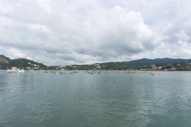 San juan del sur defne panorama görünüm bulutlu gün. Nikaragua