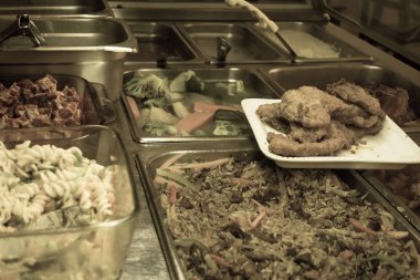 vintage resim tarzı yemek büfesi