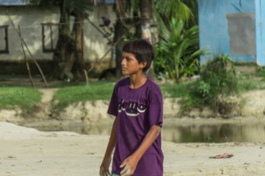Mısır Island, Nicaragua 17 Ağustos 2016: genç yerli portre. Genel seyahat görüntüleri.