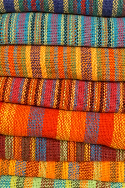 Bunte Stoffe Aus Guatemala Mayafarben — Stockfoto