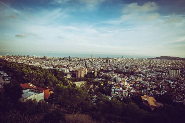 Барселона Панорамний Вид Бункерів Справі Кармель Барселона Каталонія Іспанія — стокове фото