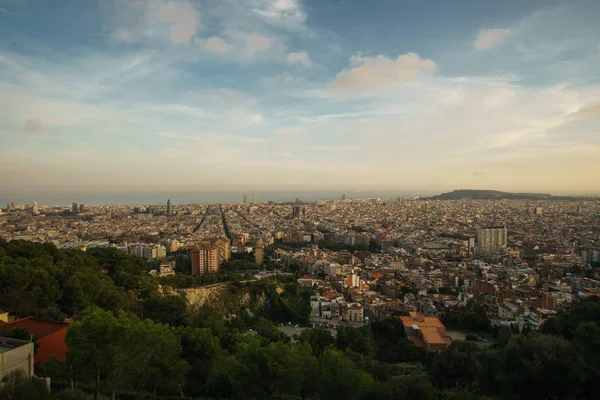 Барселона Панорамний Вид Бункерів Справі Кармель Барселона Каталонія Іспанія — стокове фото