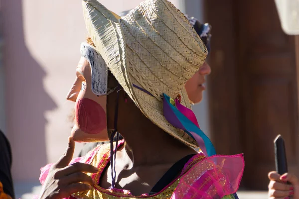 Granada Nicaragua Febrero 2017 Personas Vestidas Con Trajes Tradicionales Máscaras —  Fotos de Stock