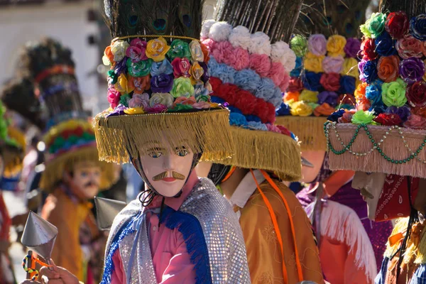 Granada Nikaragua Lutego 2017 Osób Noszących Tradycyjne Stroje Kolorowe Maski — Zdjęcie stockowe