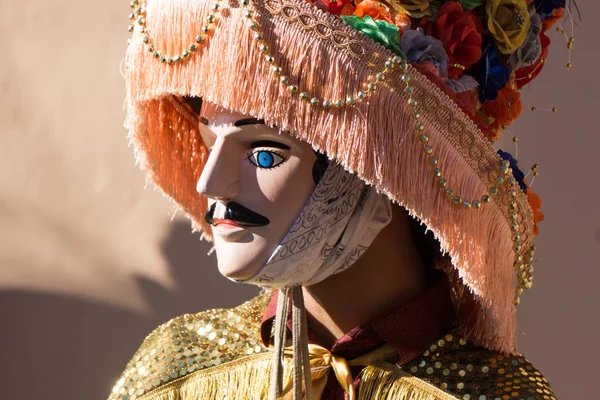 Granada Nikaragua Února 2017 Lidé Nosí Tradiční Kroje Barevné Masky — Stock fotografie