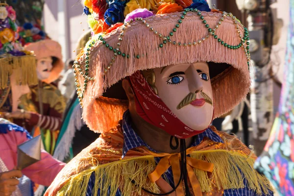 Granada Nicaragua February 2017 People Wearing Traditional Dress Colorful Masks — Stock Photo, Image