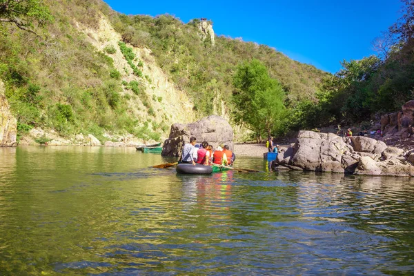 Somoto Nicaragua Juanuary 2018 People Rivier Boot Somoto Canyon Nicaragua — Stockfoto