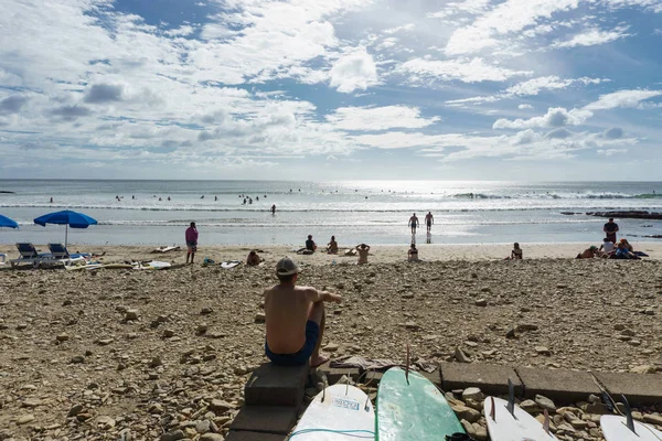 San Juan Del Sur Nicaragua Gennaio 2018 Playa Maderas Surf — Foto Stock