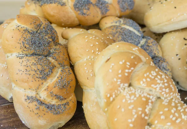 Loaf Homemade Bread Whole Grain Rye Flour Whith Sesame Seeds — Stock Photo, Image