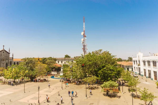 Leon Nicarágua Março 2017 Vista Parque Central Catedral Lugar Mais — Fotografia de Stock