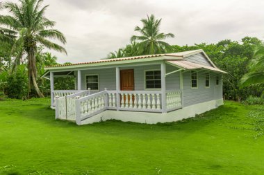 Mısır Island, Nicaragua, 5 Mayıs 2017: tropik adada ahşap ev