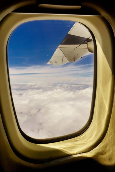 Fönster Utsikten Från Airplaine Resa — Stockfoto