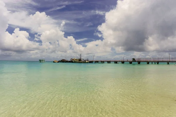 Corn Island Nicaragua May 2017 Old Caribbean Dock Ancient Ship — Stock Photo, Image