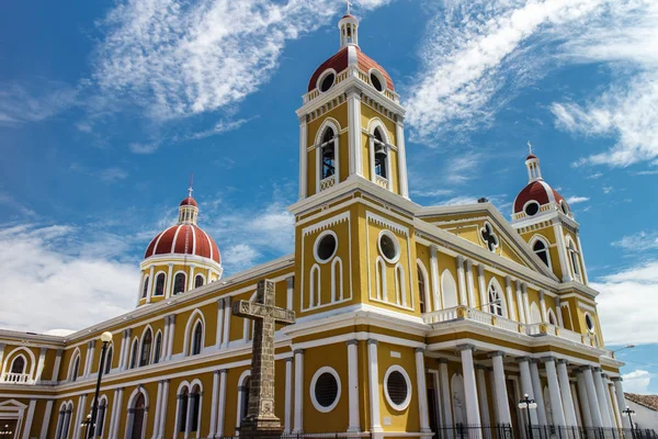 Granada Nicaragua Cattedrale All Aperto Vista Nella Giornata Sole — Foto Stock