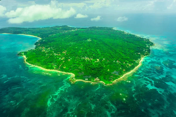 Aerial View Tropical Island Corn Island Nicaragua — Stock Photo, Image