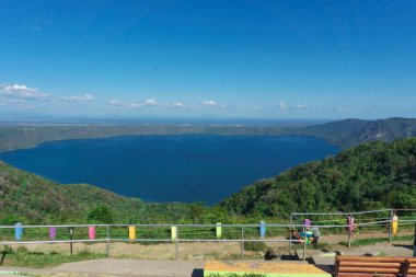Catarina, üst göl manzaralı üst görünümden