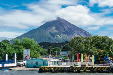 Ometepe, Nikaragua, 15 Ocak 2018: Ometepe Island bağlantı noktası