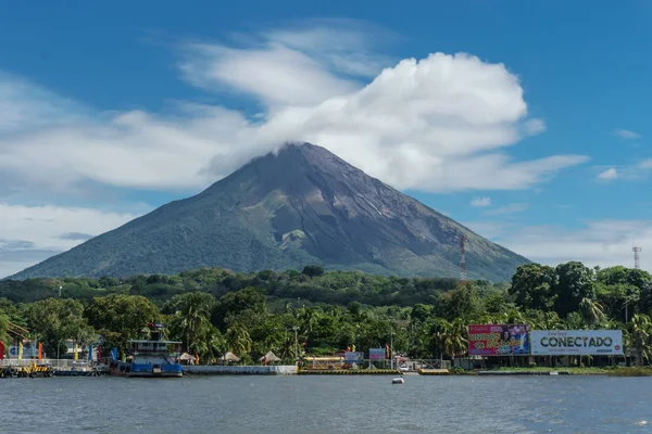 Ometepe Isla Vista Cerca Hermoso Volcán — Foto de Stock