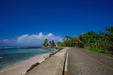 güzel Mısır plaj Nikaragua, Turkuaz su ada ve gökyüzü temizleyin