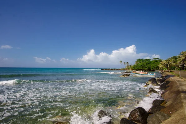 Hermosa Isla Maíz Playa Nicaragua Agua Turquesa Cielos Despejados —  Fotos de Stock