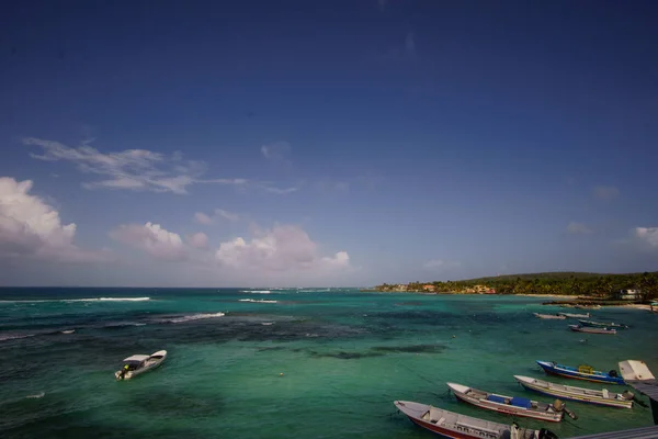 Belle Île Maïs Plage Nicaragua Eau Turquoise Ciel Clair — Photo