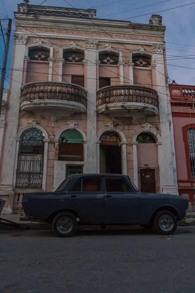 Cienfuegos Cuba December 2016 Vintage Klassieke Amerikaanse Auto Geparkeerd Een — Stockfoto