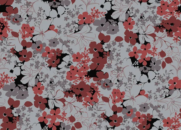 Yazdırma tarzı ve duvar kağıdı arka plan için soyut çiçek desenli