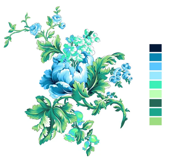 Güzel pembe Gül çiçek tasarım desen illüstrasyon