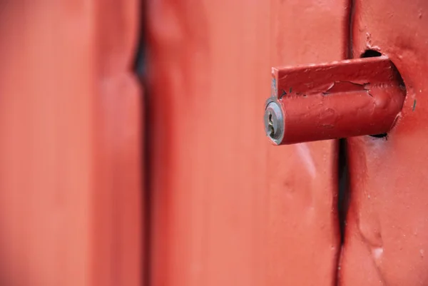 Detail Metal Workhouse Lock Red — Stock Photo, Image