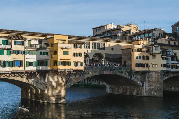 Ponte Vecchio Sobre Río Arno Florencia Italia — Foto de Stock